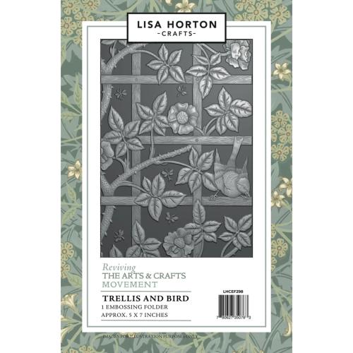 Lisa Horton Crafts - 3D Embossing Folder Trellis and Bird (LHCEF298)