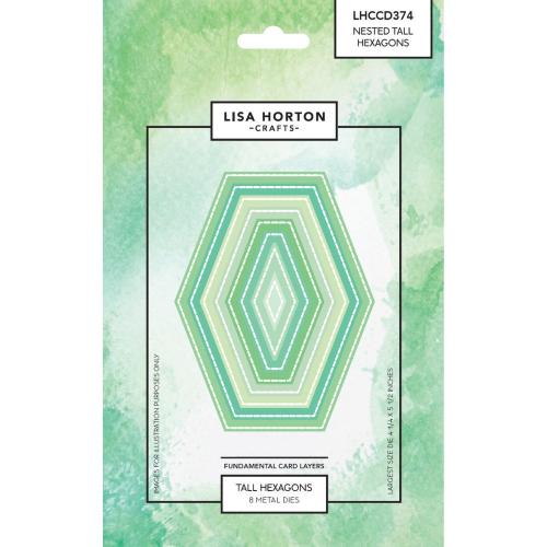 Lisa Horton Crafts Fundamentals Die Set-Nested Tall Hexagon