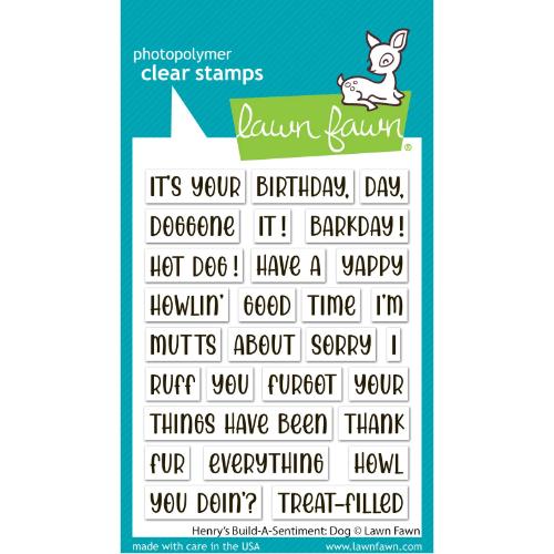 Lawn Fawn - Stamps - Henry's Build-A-Sentiment: Dog