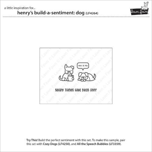 Lawn Fawn - Stamps - Henry's Build-A-Sentiment: Dog