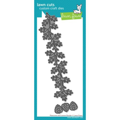 Lawn Fawn - Lawn Cuts - Pinecone and Leaves Border Dies