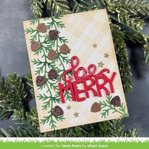 Lawn Fawn - Lawn Cuts - Pinecone and Leaves Border Dies