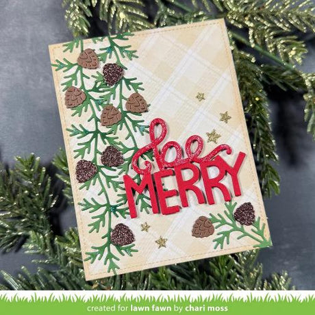 Lawn Fawn - Lawn Cuts - Pinecone and Leaves Border Dies