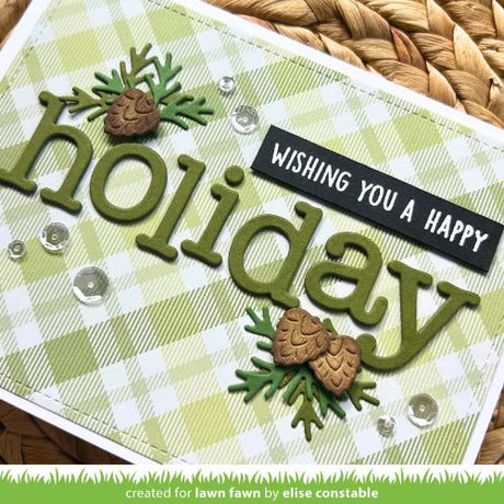 Lawn Fawn - Lawn Cuts - Pinecone and Leaves Border Dies