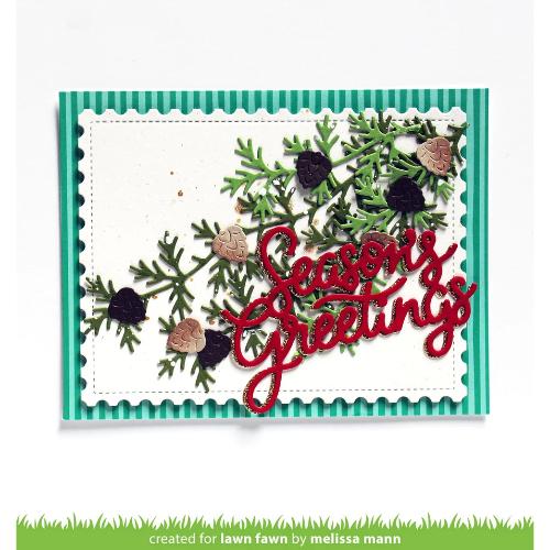 Lawn Fawn - Lawn Cuts - Pinecone and Leaves Border Dies
