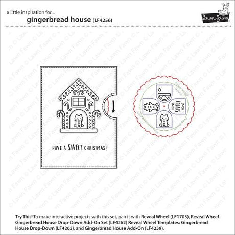 Lawn Fawn - Stamps - Gingerbread House