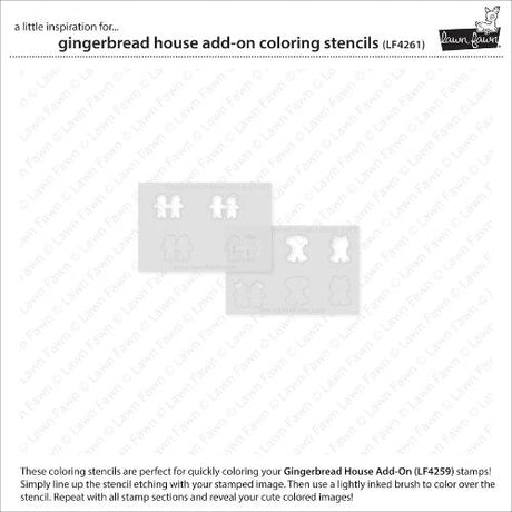 Lawn Fawn - Lawn Clippings - Gingerbread House Coloring Stencils