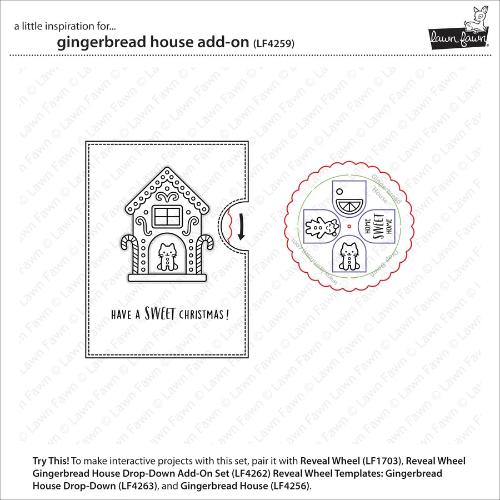 Lawn Fawn - Stamps - Gingerbread House Add-On