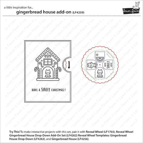 Lawn Fawn - Stamps - Gingerbread House Add-On