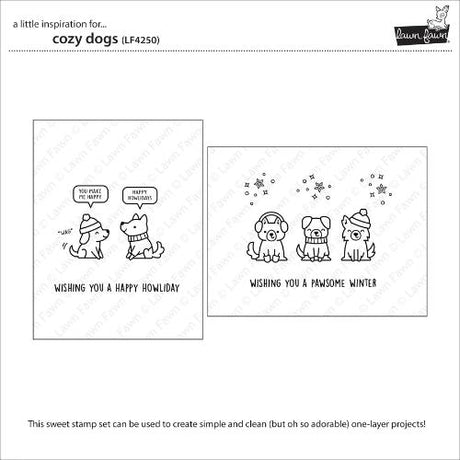 Lawn Fawn - Stamps - Cozy Dogs