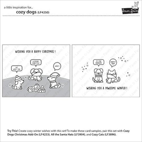 Lawn Fawn - Stamps - Cozy Dogs