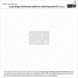 Lawn Fawn - Lawn Clippings - Cozy Dogs Christmas Add-On Coloring Stencils