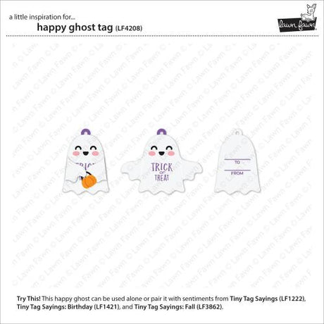 Lawn Fawn - Lawn Cuts - Happy Ghost Tag Dies