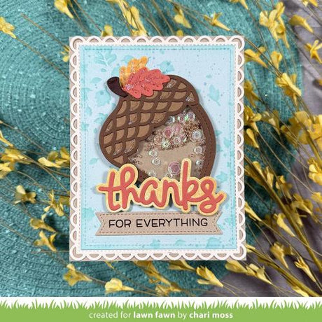 Lawn Fawn - Lawn Cuts - Stitched Acorn Frame Dies