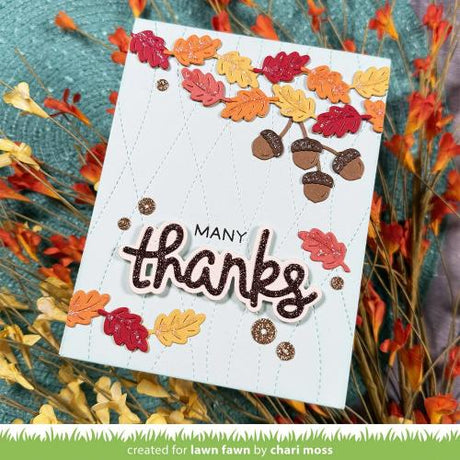 Lawn Fawn - Lawn Cuts - Leaf and Acorn Border Dies