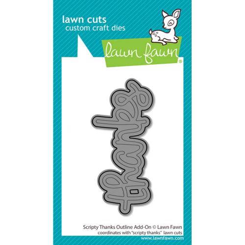 Lawn Fawn - Lawn Cuts - Scripty Thanks Outline Add-On Die