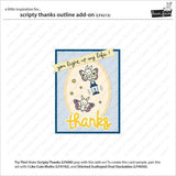 Lawn Fawn - Lawn Cuts - Scripty Thanks Outline Add-On Die