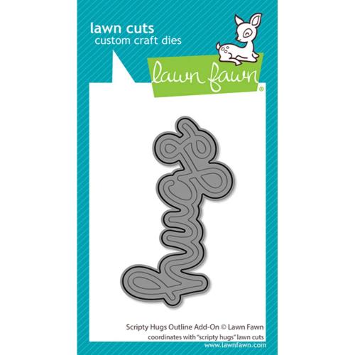 Lawn Fawn - Lawn Cuts - Scripty Hugs Outline Add-On Die