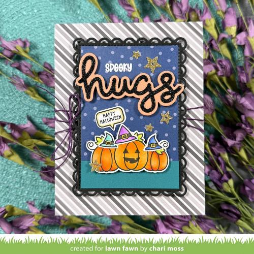 Lawn Fawn - Lawn Cuts - Scripty Hugs Outline Add-On Die
