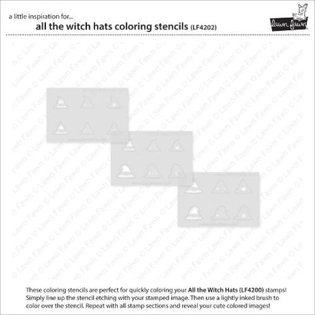 Lawn Fawn - Lawn Clippings - All the Witch Hats Coloring Stencils