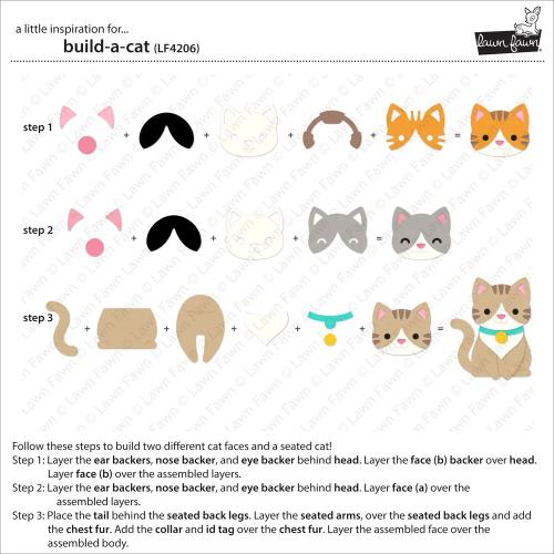 Lawn Fawn - Lawn Cuts - Build-A-Cat Dies