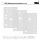 Lawn Fawn - Lawn Clippings - I Like Cute Moths Coloring Stencils