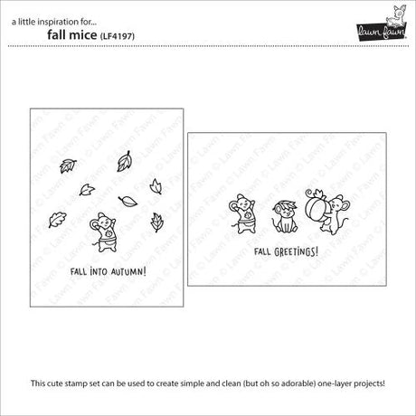 Lawn Fawn - Stamps - Fall Mice