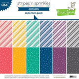 Lawn Fawn - Paper - Stripes 'n Sprinkles Autumn - Collection Pack - Postage as per Actual