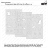 Lawn Fawn - Lawn Clippings - Hocus Purr-cus! Coloring Stencils