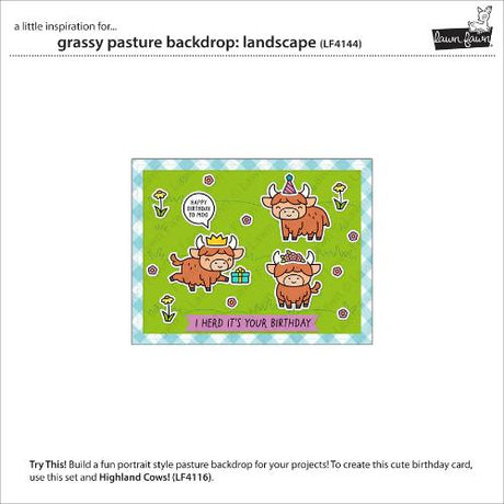 Lawn Fawn - Lawn Cuts - Grassy Pasture Backdrop: Landscape Dies