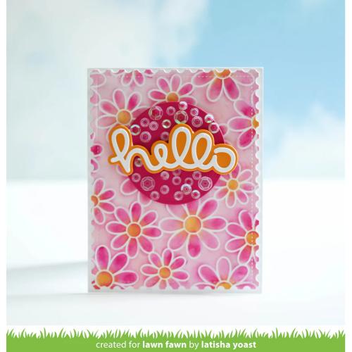 Lawn Fawn - Lawn Clippings - Daisy Bloom Outline Background Stencil