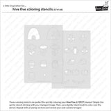 Lawn Fawn - Lawn Clippings - Hive Five Coloring Stencils