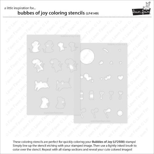 Lawn Fawn - Lawn Clippings - Bubbles of Joy Coloring Stencils