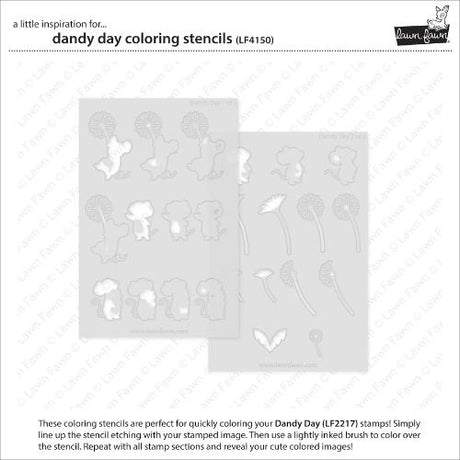 Lawn Fawn - Lawn Clippings - Dandy Day Coloring Stencils