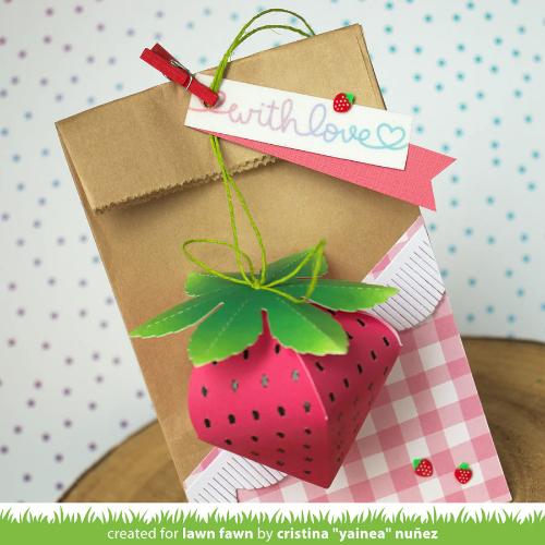 Lawn Fawn - Lawn Cuts - Strawberry Treat Box Dies