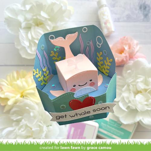 Lawn Fawn - Lawn Cuts - Tiny Gift Box Whale and Dolphin Add-On Dies