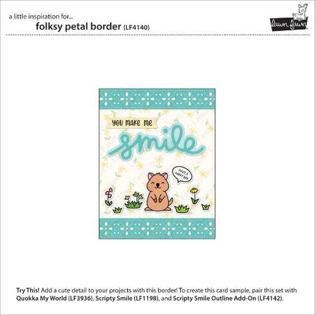 Lawn Fawn - Lawn Cuts - Folksy Petal Border Dies