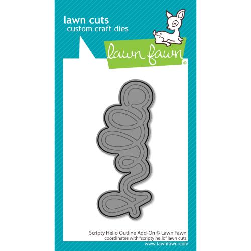 Lawn Fawn - Lawn Cuts - Scripty Hello Outline Add-On Dies