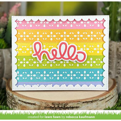 Lawn Fawn - Lawn Cuts - Scripty Hello Outline Add-On Dies
