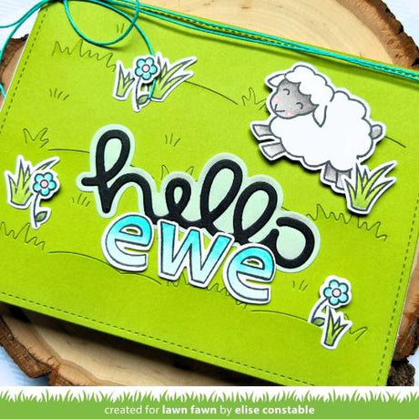 Lawn Fawn - Lawn Cuts - Scripty Hello Outline Add-On Dies