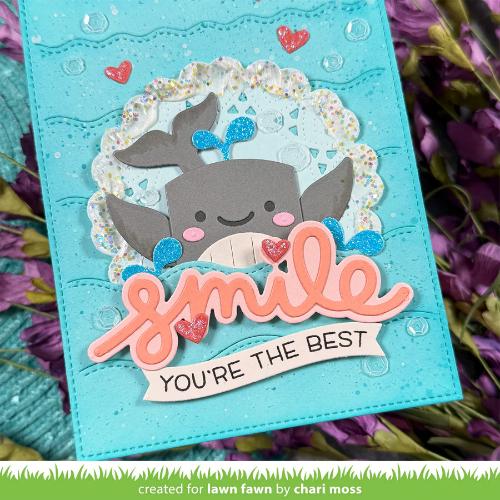 Lawn Fawn - Lawn Cuts - Scripty Smile Outline Add-On Dies