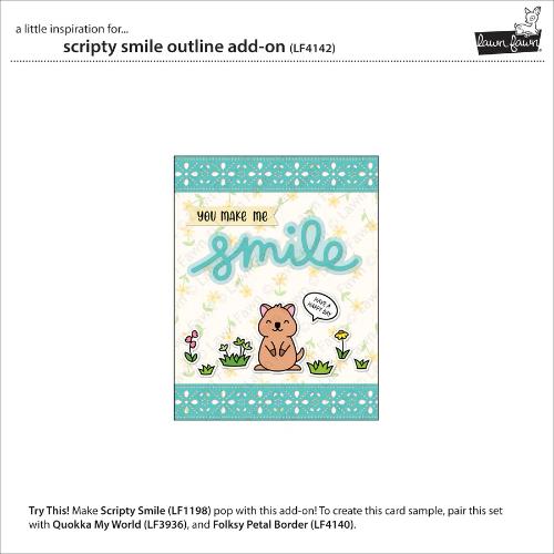 Lawn Fawn - Lawn Cuts - Scripty Smile Outline Add-On Dies