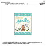 Lawn Fawn - Lawn Cuts - Scripty Smile Outline Add-On Dies