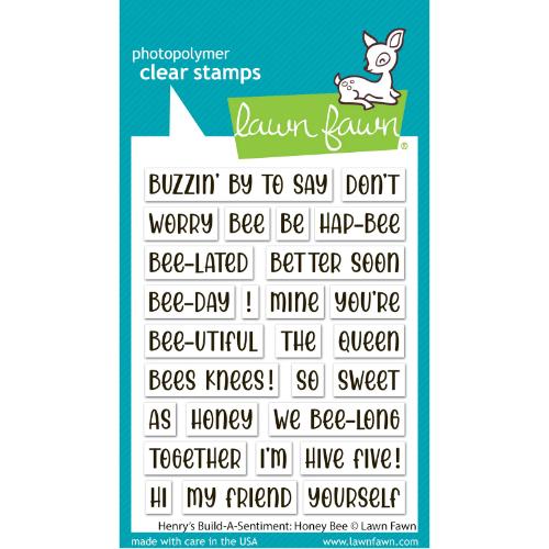 Lawn Fawn - Stamps - Henry's Build-A-Sentiment: Honey Bee