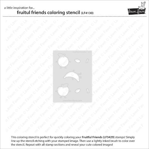 Lawn Fawn - Lawn Clippings - Fruitful Friends Coloring Stencil