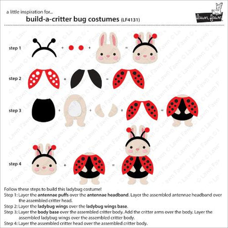 Lawn Fawn - Lawn Cuts - Build-A-Critter Bug Costumes Dies