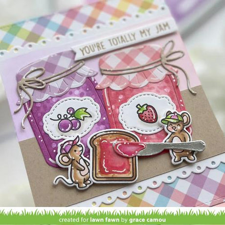 Lawn Fawn - Lawn Cuts - Build-A-Drink Mason Jar Jam and Honey Add-On Dies