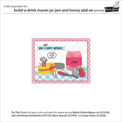 Lawn Fawn - Lawn Cuts - Build-A-Drink Mason Jar Jam and Honey Add-On Dies