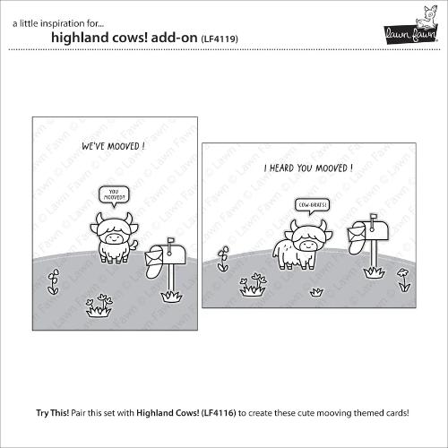 Lawn Fawn - Stamps - Highland Cows! Add-On