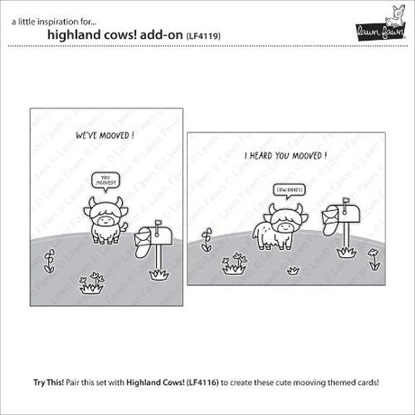 Lawn Fawn - Stamps - Highland Cows! Add-On